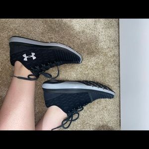 Black/grey under armour shoes size 7